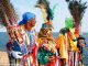 The carnival of Guloyas (World heritage since 2005) was created by inhabitants from the English islands in the Lesser Antilles and Martinique who went to work in Dominican Republic in the 19th century.